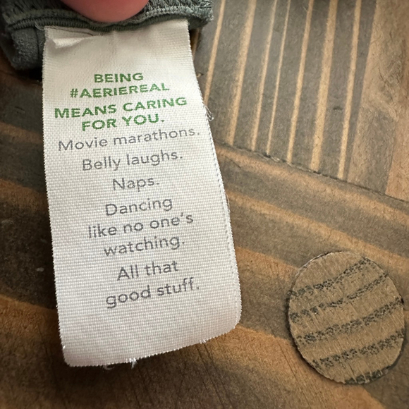 Aerie Real Sunnie Demi Bra – Women’s Size 32A Green | Recycled Nylon - Picture 4 of 5